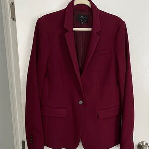 J. Crew Women's Burgundy Blazer Size 12 Tall